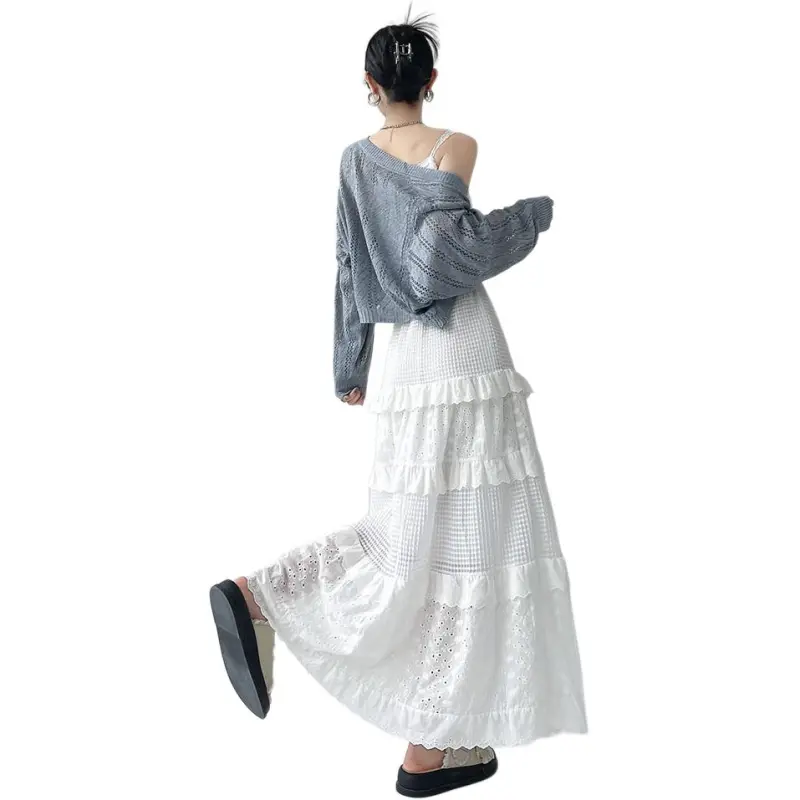 POPEYE Casual Long Skirt Women's White-0