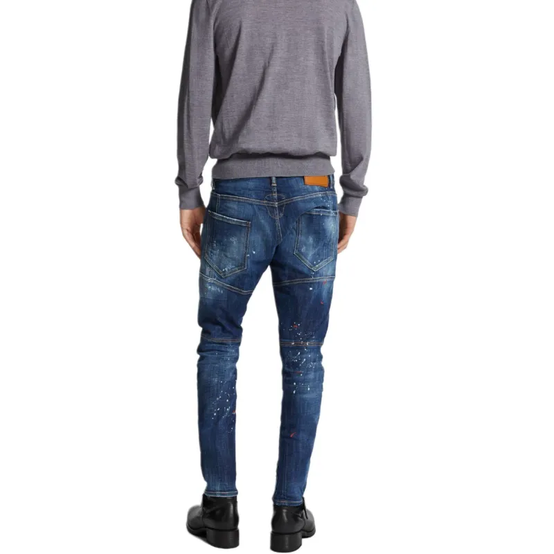 DSQUARED 2 Paint Splatter Distressed Skinny Jeans-3