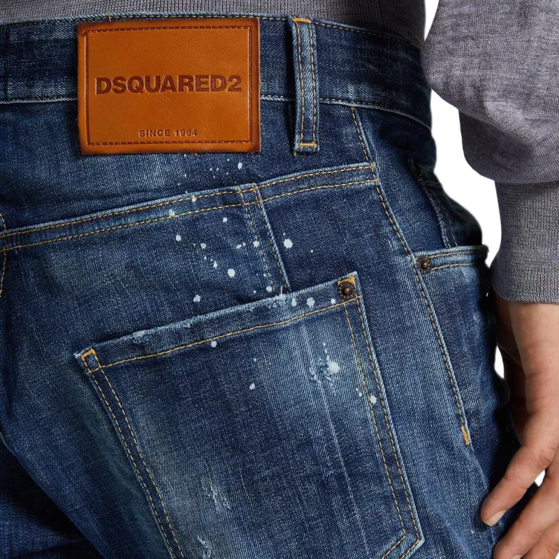 DSQUARED 2 Paint Splatter Distressed Skinny Jeans-5