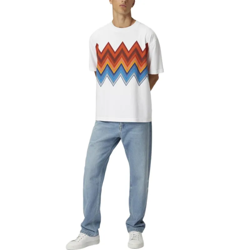 MISSONI Macro Zigzag Printed Crewneck T Shirt-1