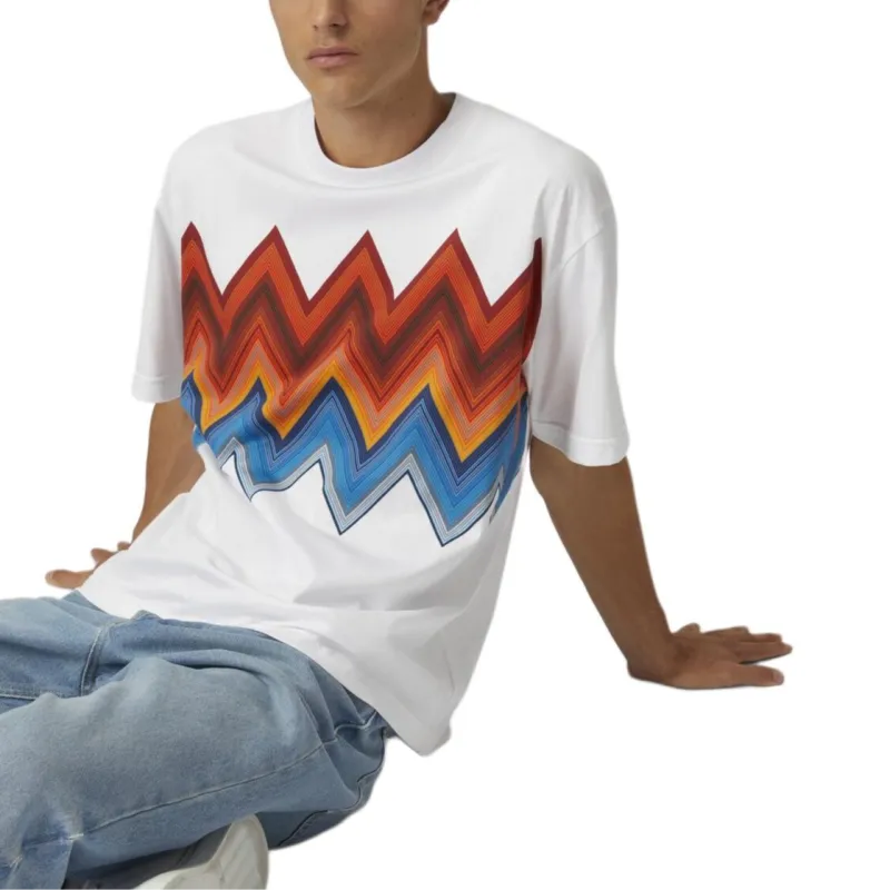 MISSONI Macro Zigzag Printed Crewneck T Shirt-3