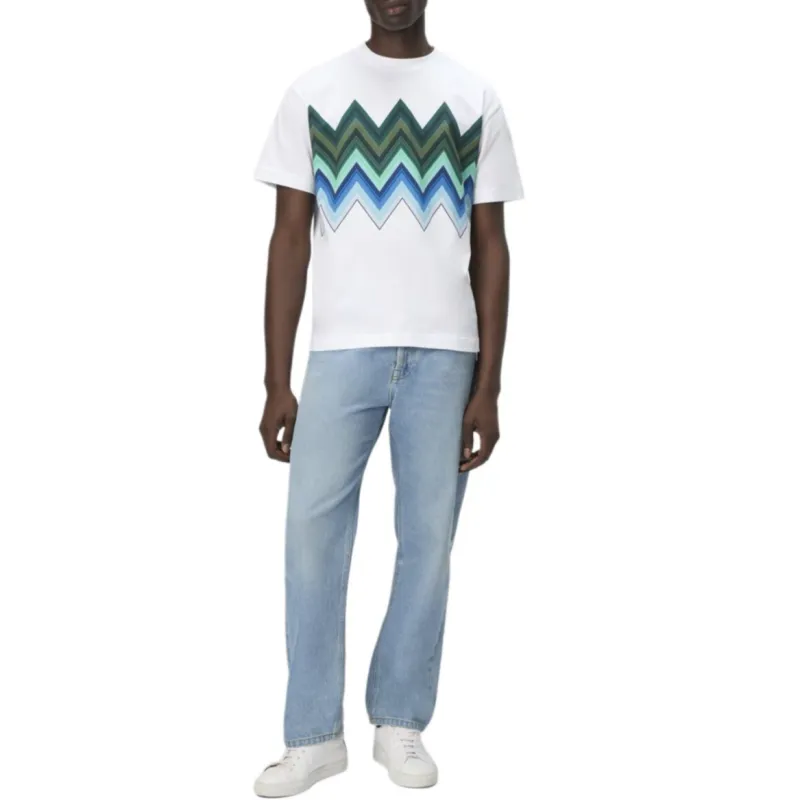 MISSONI Macro Zigzag Printed Crewneck T Shirt-1