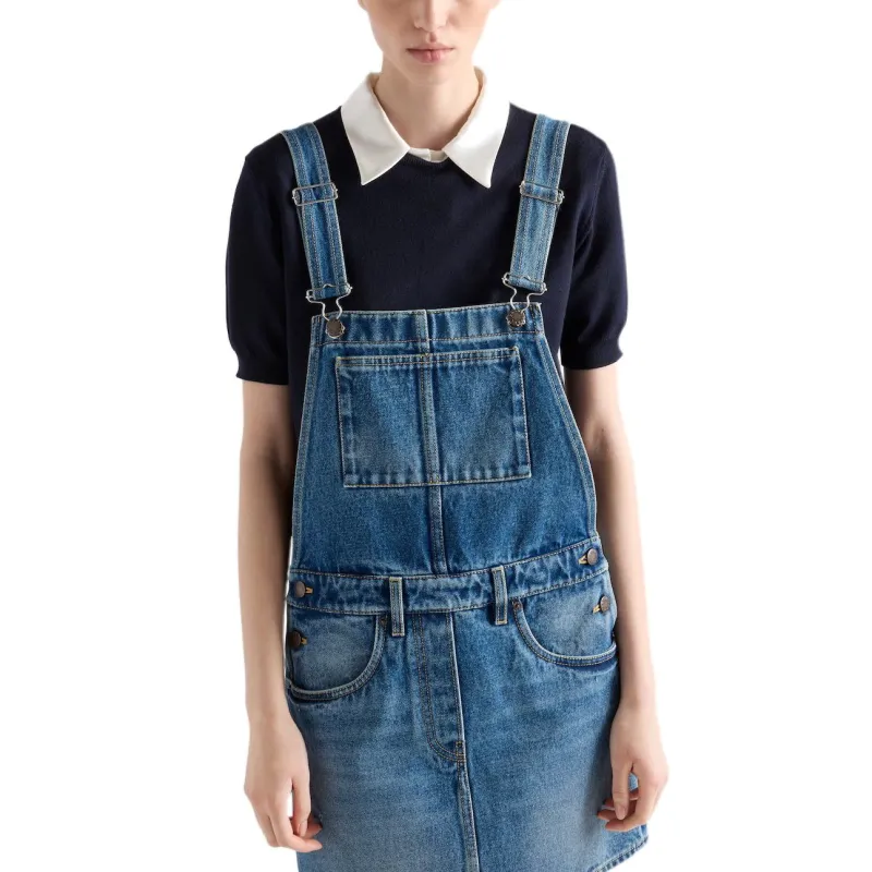PRADA Denim Bib Mini dress-3