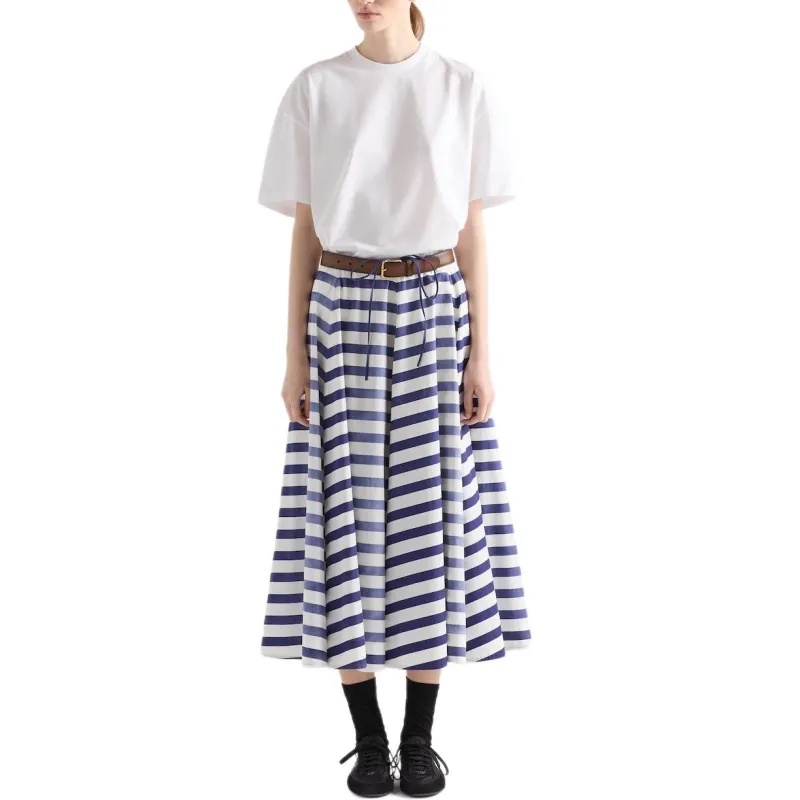 PRADA Striped Full Skirt-1