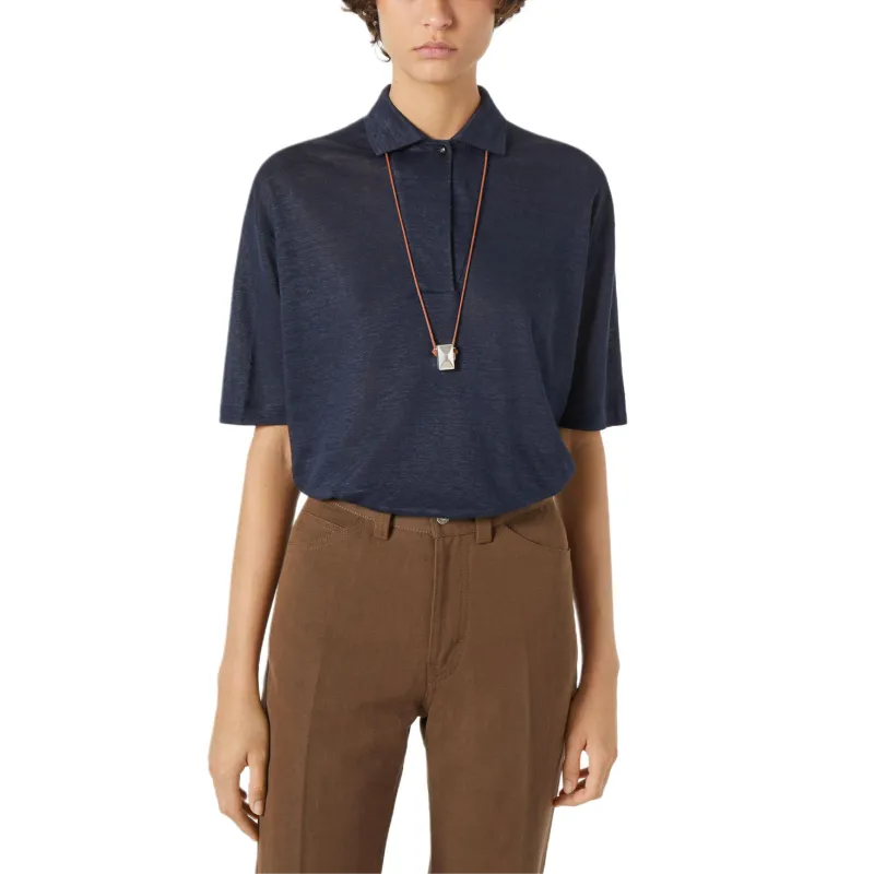 Loro Piana SS25 Polo Shirt Women's Blue-2