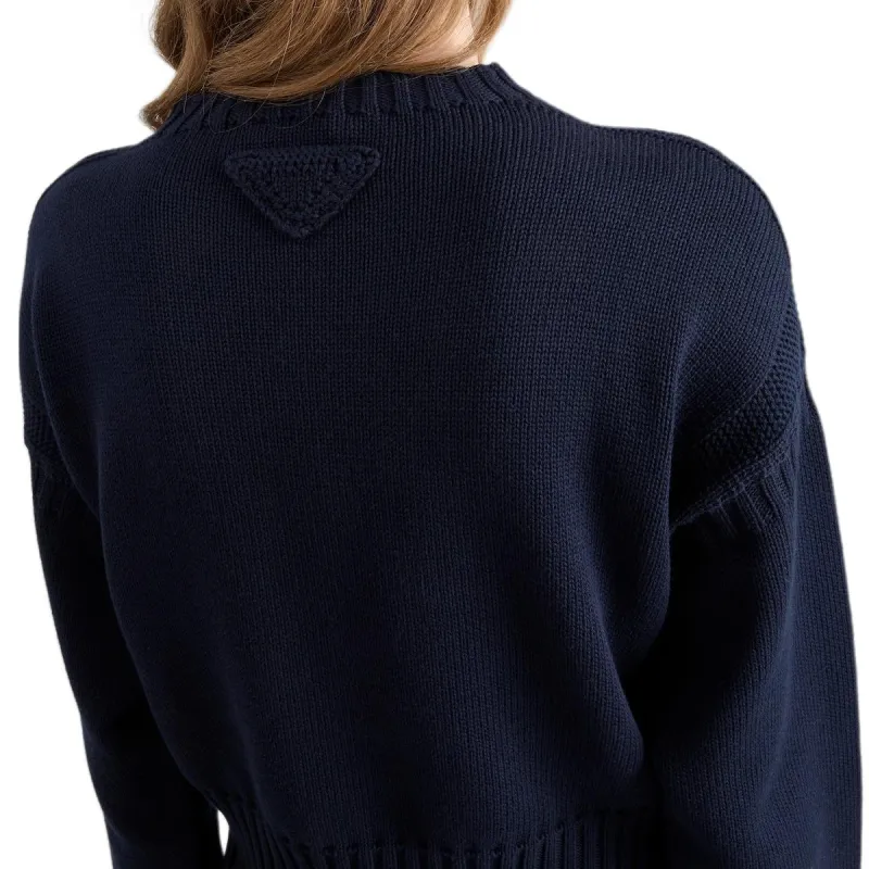 PRADA Striped Cotton Sweater-4
