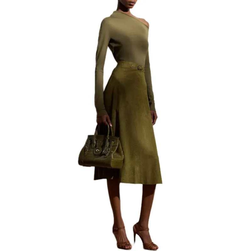 Ralph Lauren Collection Kinsley Midi Skirt-3