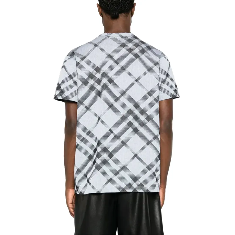 Burberry Check Printed Crewneck T Shirt-2