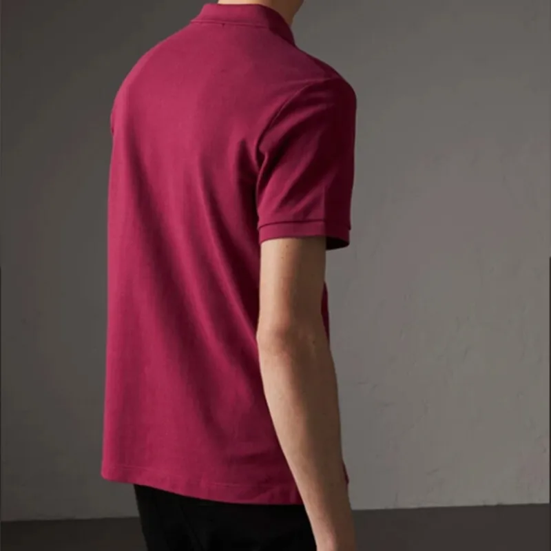 Burberry Polo Shirt Men's Burgundy-2