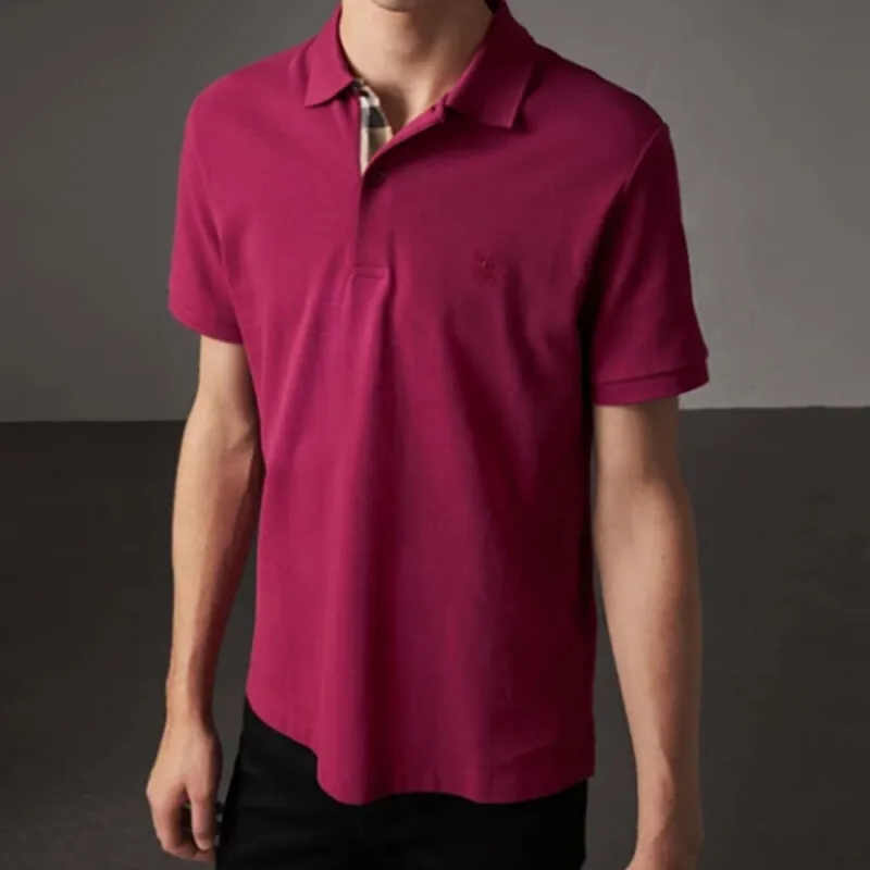 Burberry Polo Shirt Men's Burgundy-1