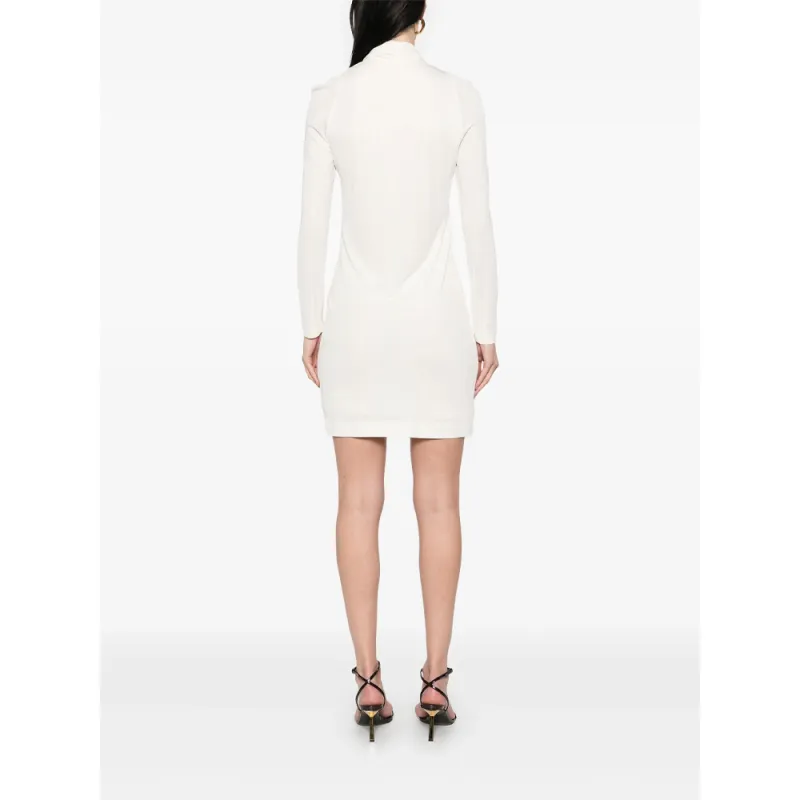 TOM FORD V Neck Draped Mini Dress-3
