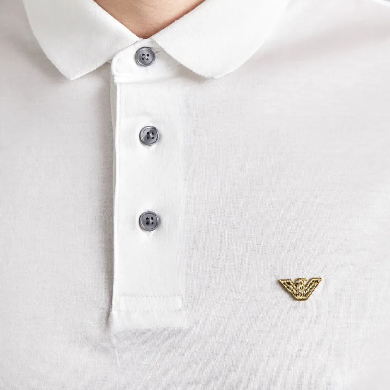 EMPORIO ARMANI Asv Lyocell Blend Jersey Polo Shirt With Embroidery-4