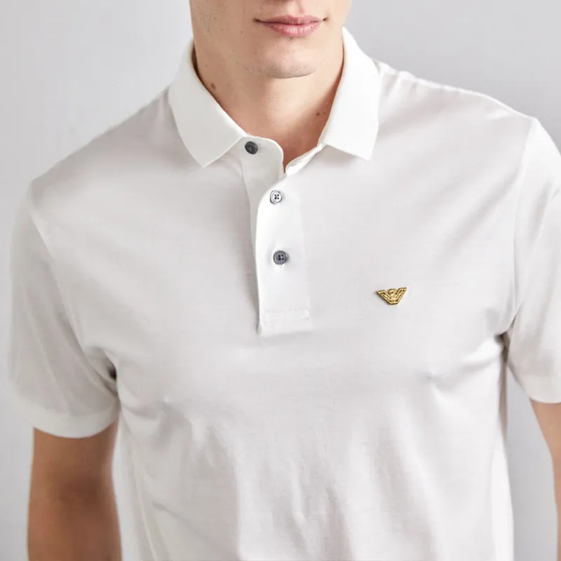 EMPORIO ARMANI Asv Lyocell Blend Jersey Polo Shirt With Embroidery-3