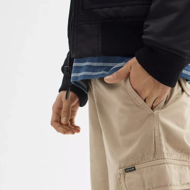 COACH SS25 Cargo Pants Men's Khaki-4