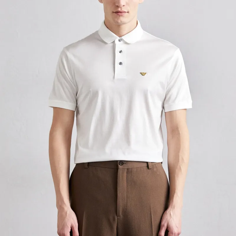 EMPORIO ARMANI Asv Lyocell Blend Jersey Polo Shirt With Embroidery-1
