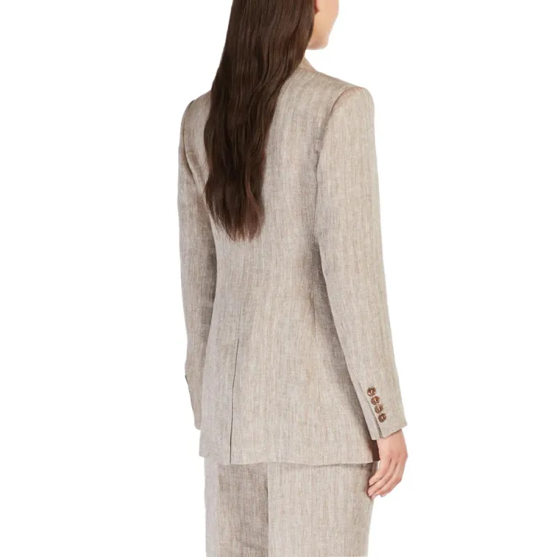 MaxMara Studio Business Suit Coat Women's Brown-4
