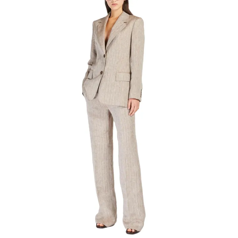 MaxMara Studio Business Suit Coat Women's Brown-2