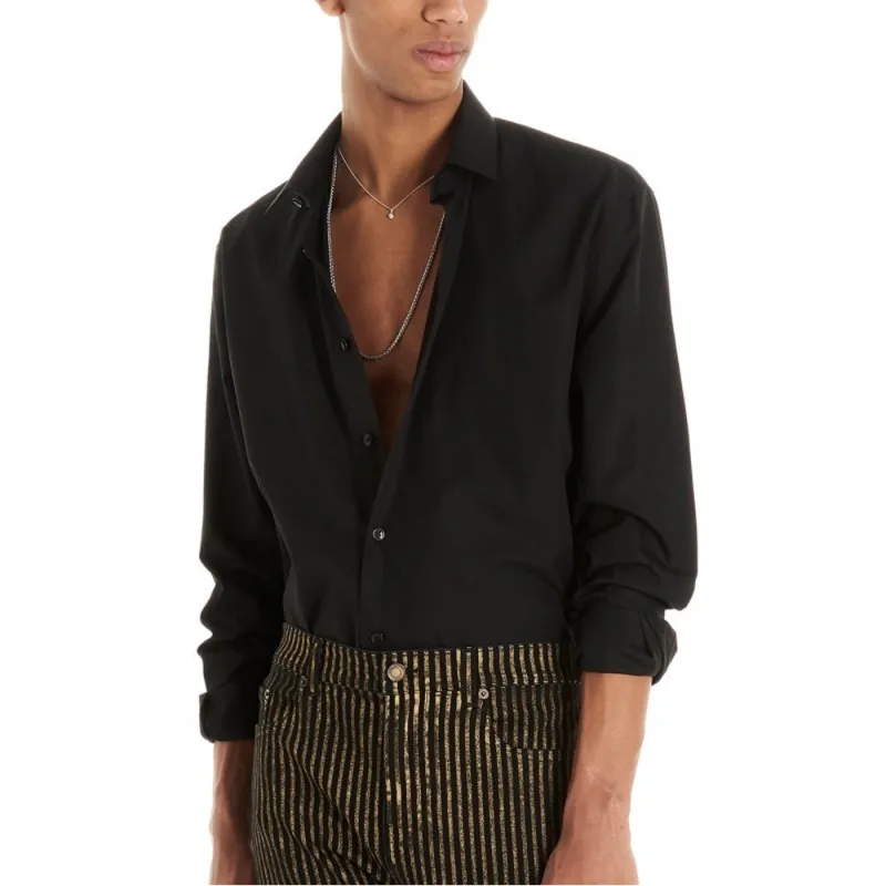 SAINT LAURENT Shirt Men's Black-4