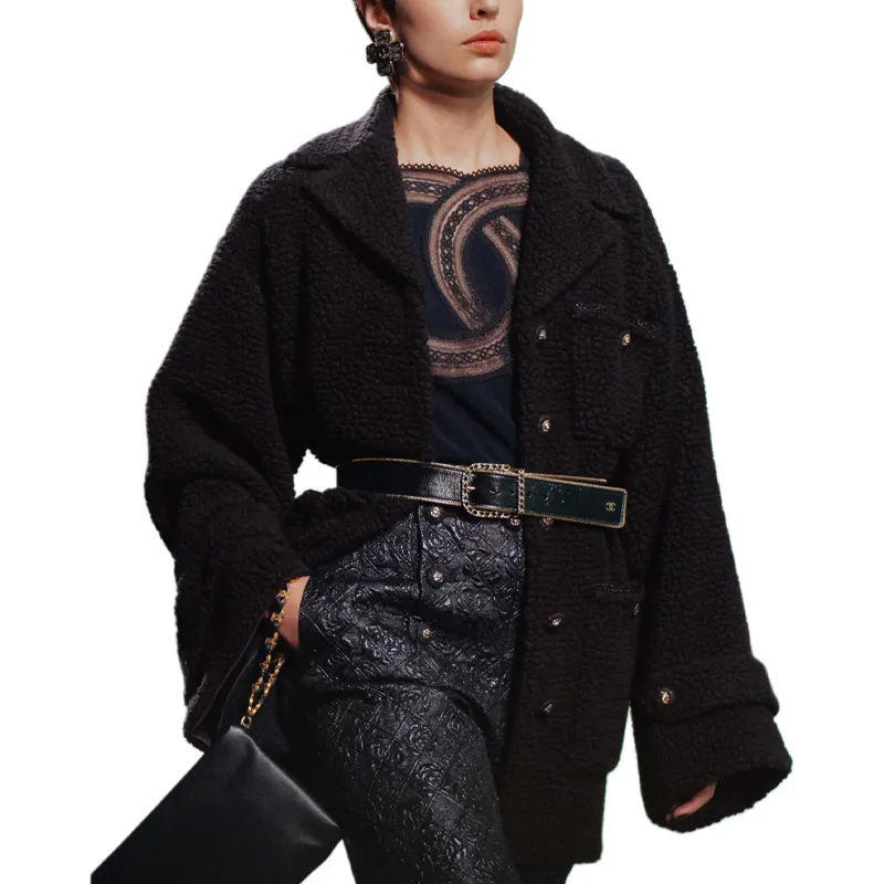 CHANEL FW24 Coats Women's Black-1