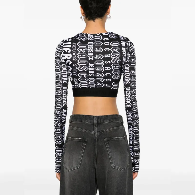 VERSACE JEANS COUTURE Logomania Crop Top-4
