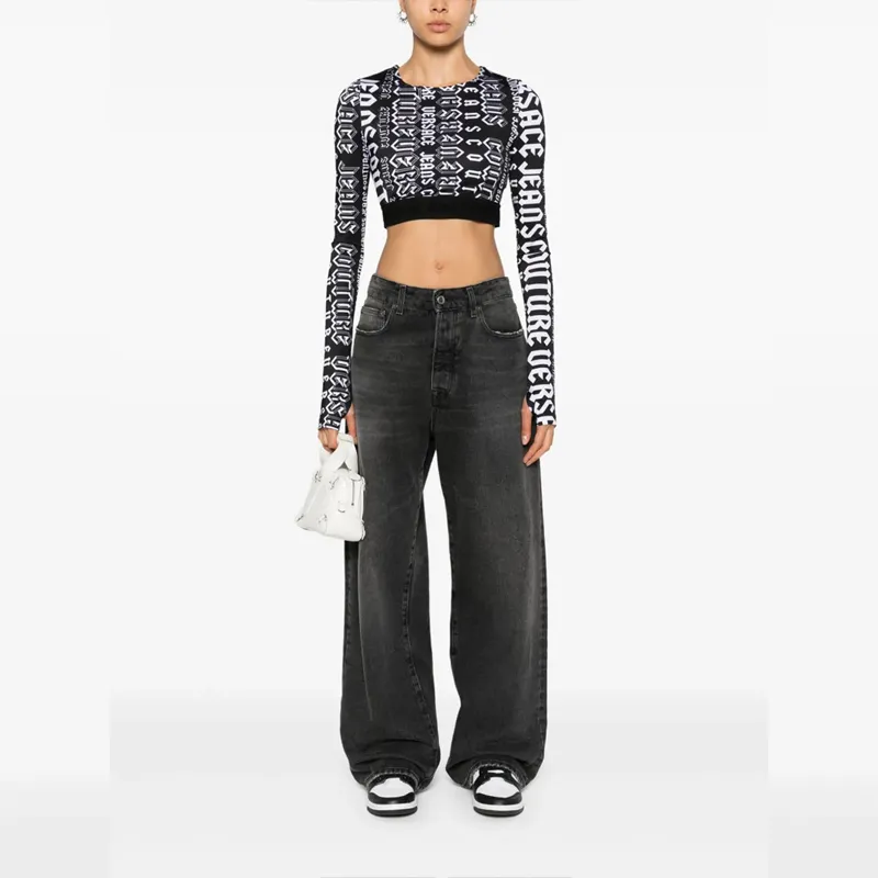 VERSACE JEANS COUTURE Logomania Crop Top-3