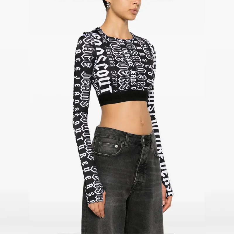 VERSACE JEANS COUTURE Logomania Crop Top-5