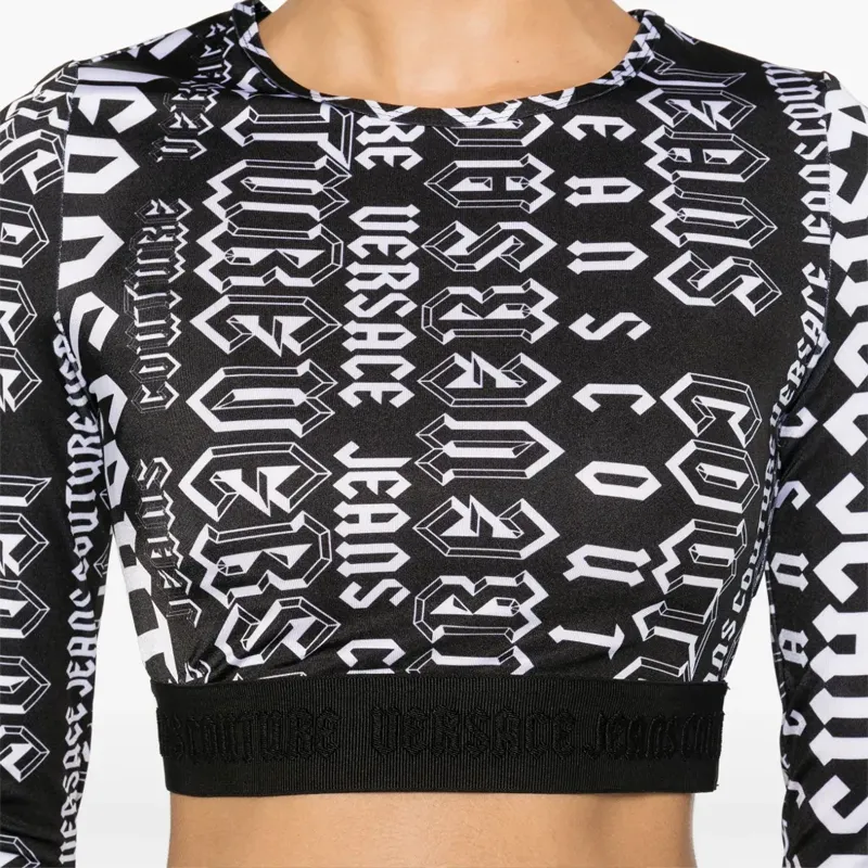 VERSACE JEANS COUTURE Logomania Crop Top-6