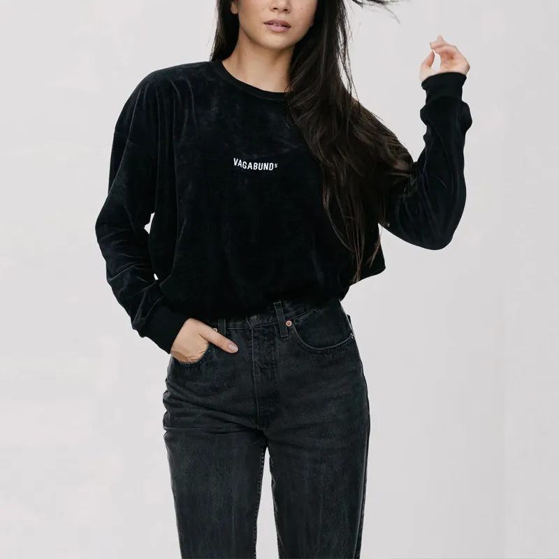 Sonia Rykiel Long-sleeves Velvet Sweatshirt-3