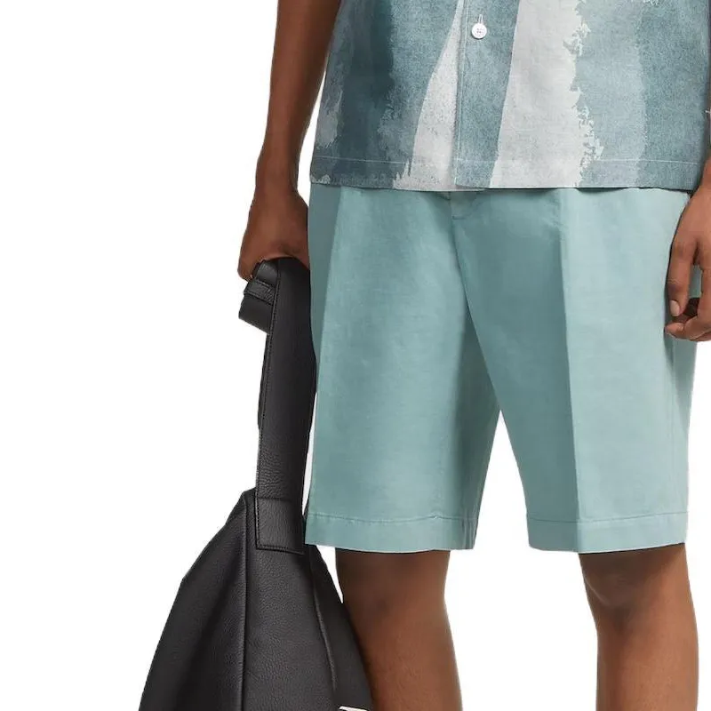 Zzegna Casual Shorts Men Aqua Green-4