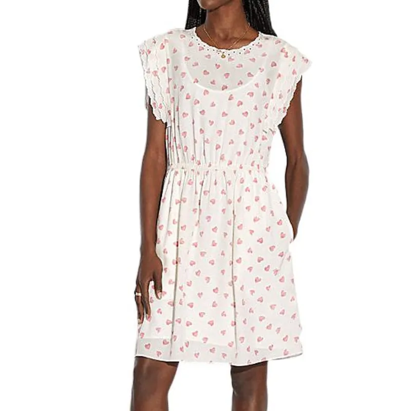 COACH Short Sleeved Dress Women's Pink-3