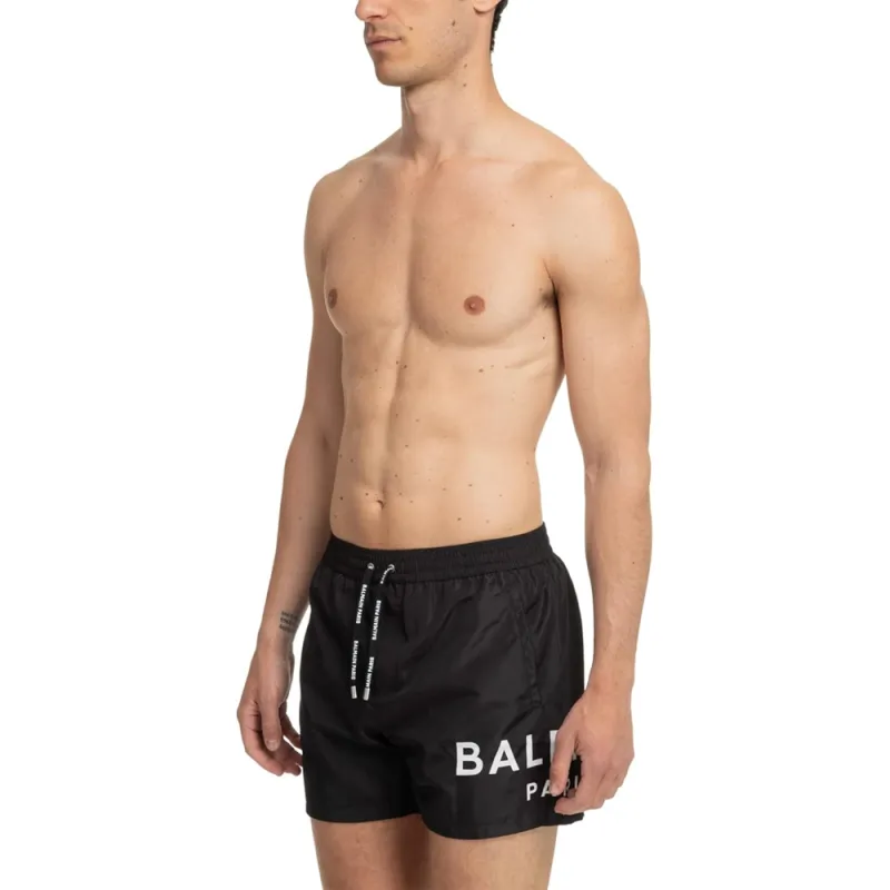 BALMAIN Logo print Swim Shorts-2