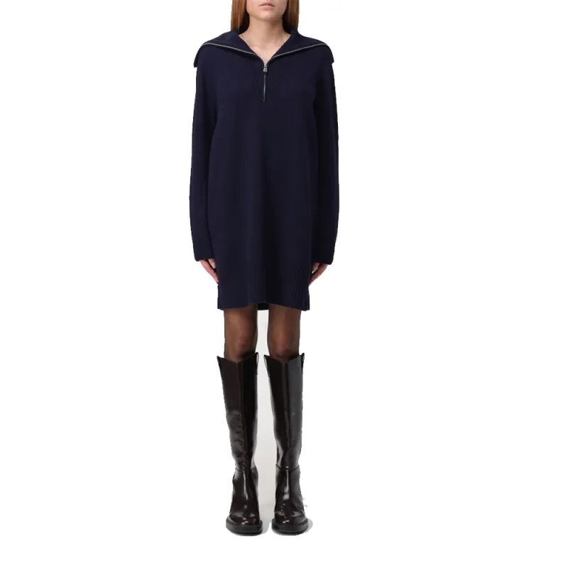 PINKO Half Zipped Knitted Dress-2