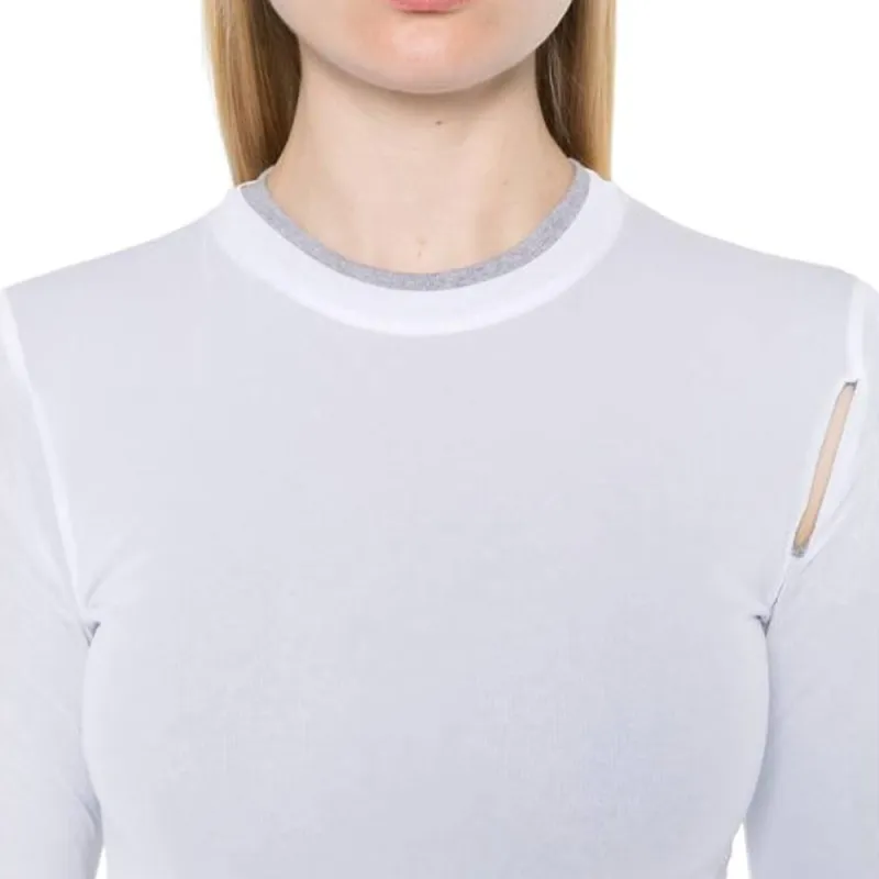 Christopher Esber Sheer Overlay Peephole T shirt-4