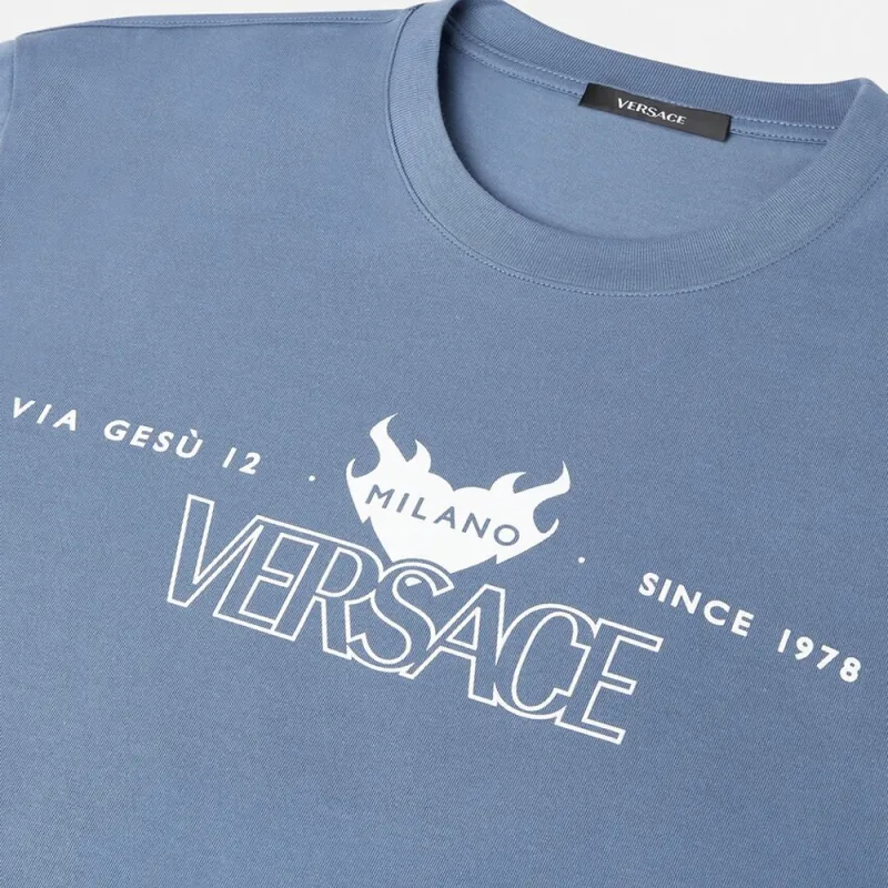 VERSACE Logo graphic T shirt-2