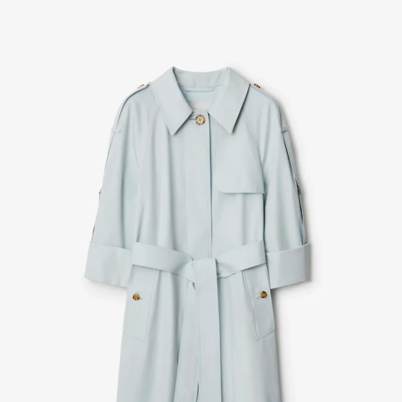 Burberry Trench Coat Women's Light Blue-2