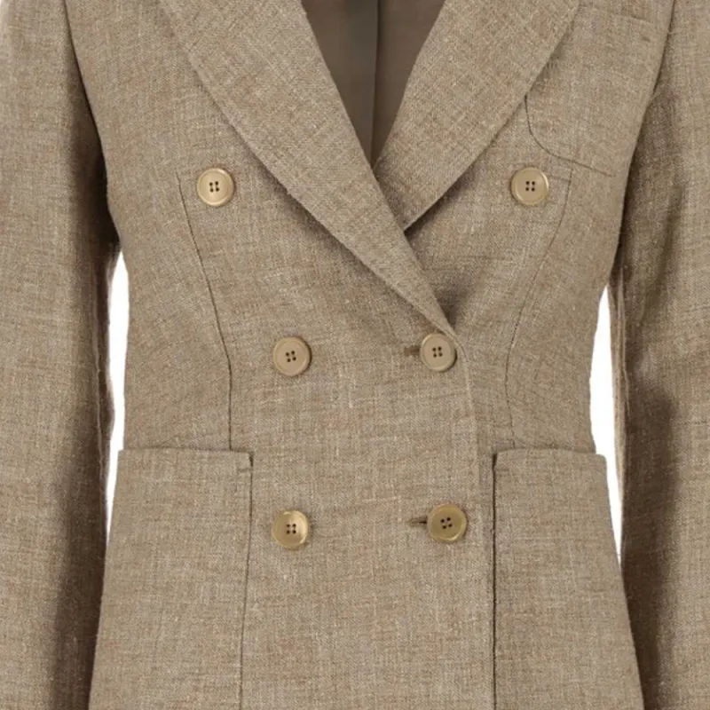 MaxMara Double Breasted Long Sleeved Jacket-3