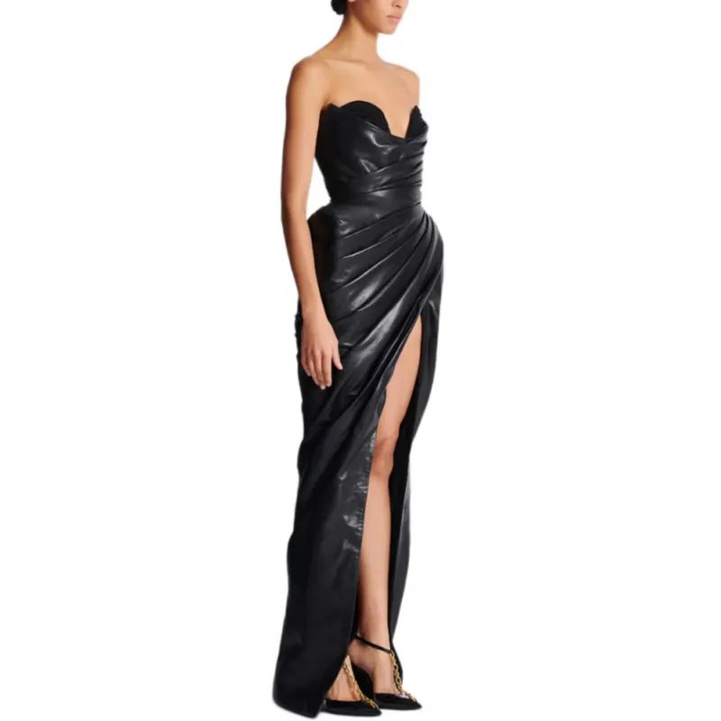 BALMAIN Sleeveless Dress Women's Black-3