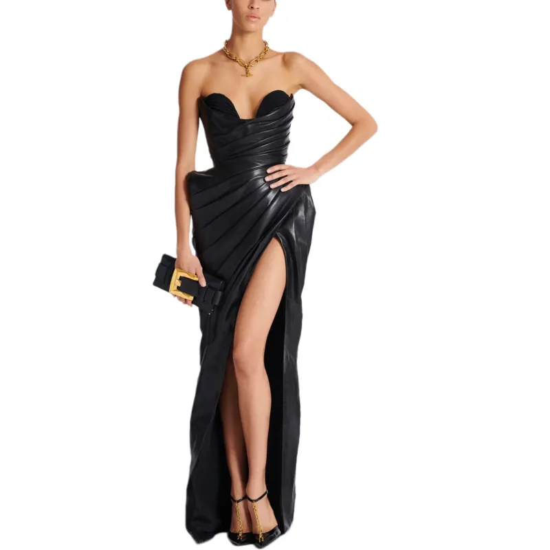 BALMAIN Sleeveless Dress Women's Black-1