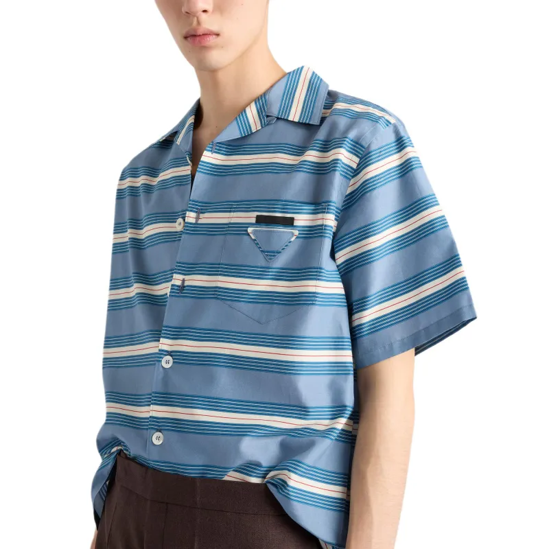 PRADA Shirts Men Blue-2