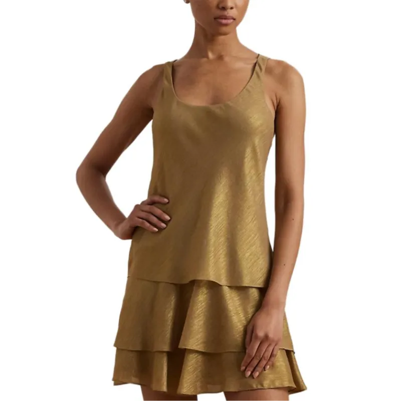 LAUREN RALPH LAUREN Sleeveless Dress Women's Gold-1