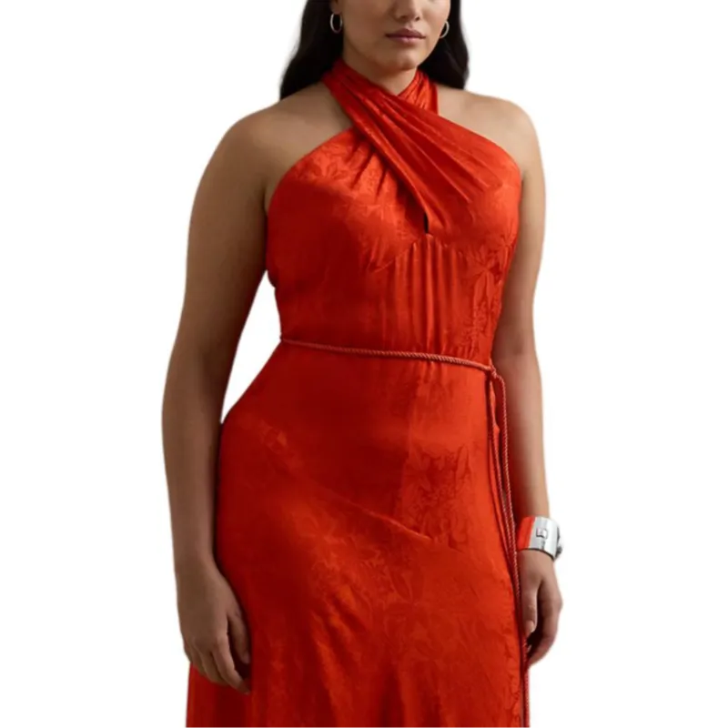 LAUREN RALPH LAUREN Slip Dress Women's Scarlet-3
