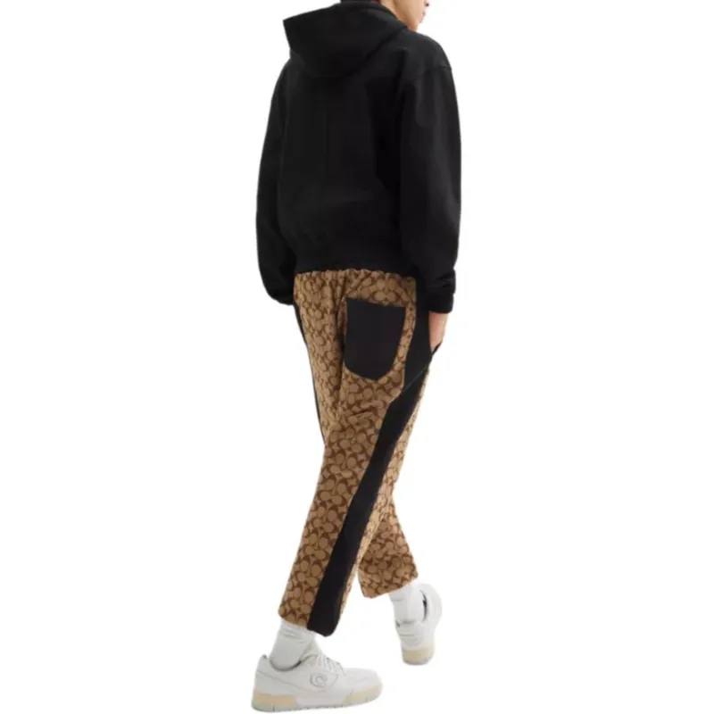 COACH Knitted Sweatpants Men's Khaki-2