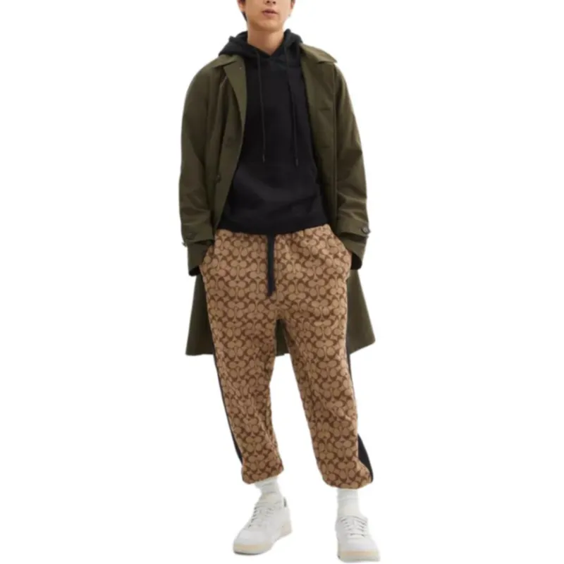 COACH Knitted Sweatpants Men's Khaki-1