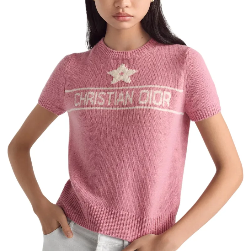 DIOR Dioriviera Cashmere Sweater Women's Pink-2