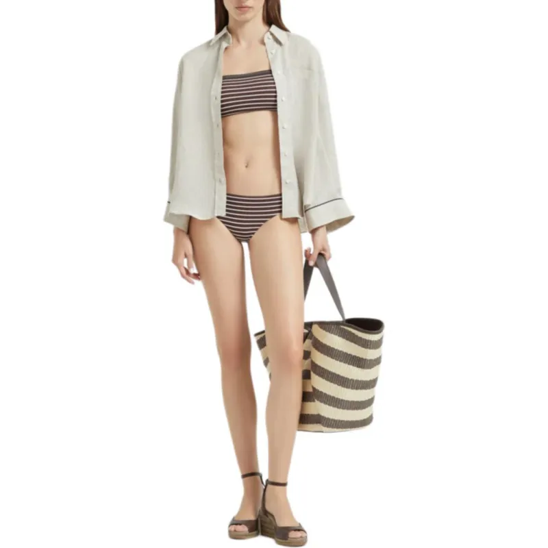 Brunello Cucinelli Bikini Women's Brown-3