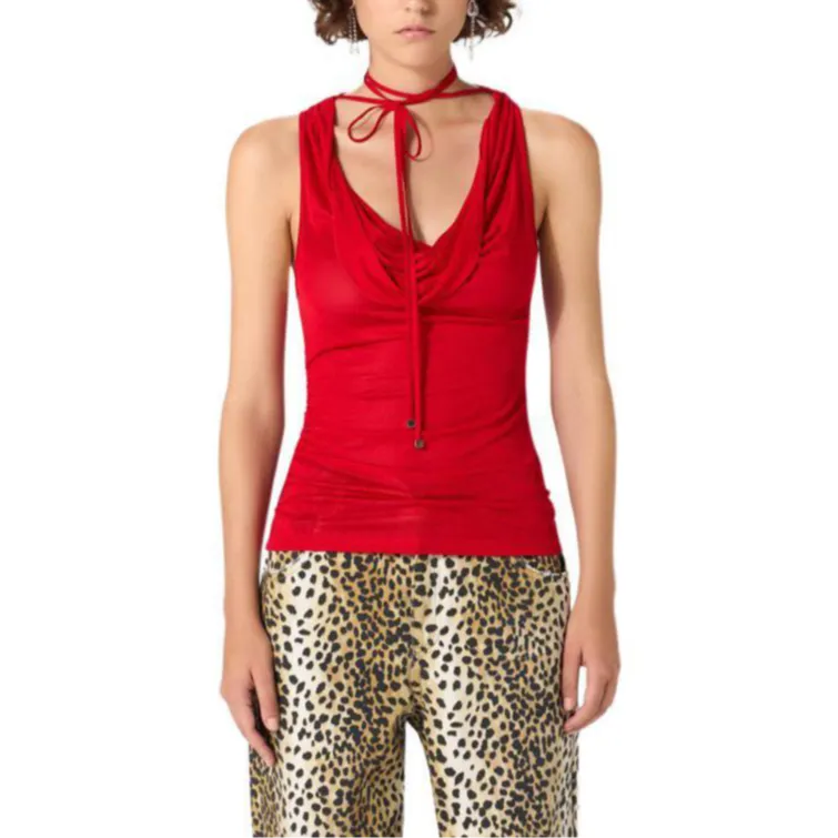 Blumarine Cowl neck Tank Top-1