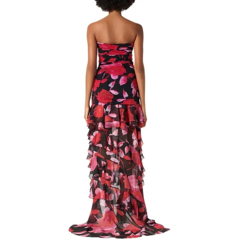Blumarine Floral print Ruffled Maxi Dress-2