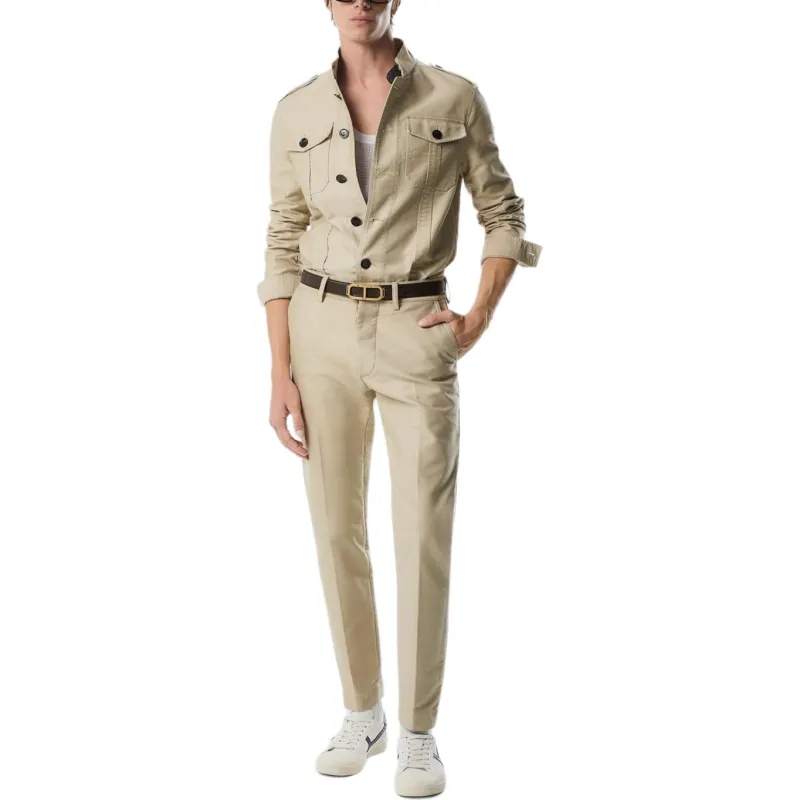 TOM FORD Satin Stand Collar Outershirt-1