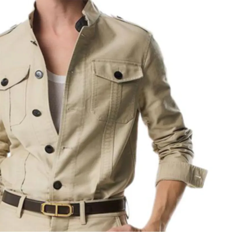 TOM FORD Satin Stand Collar Outershirt-3
