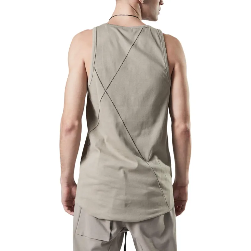 THOM KROM Tank Tops Men's Light Brown-2
